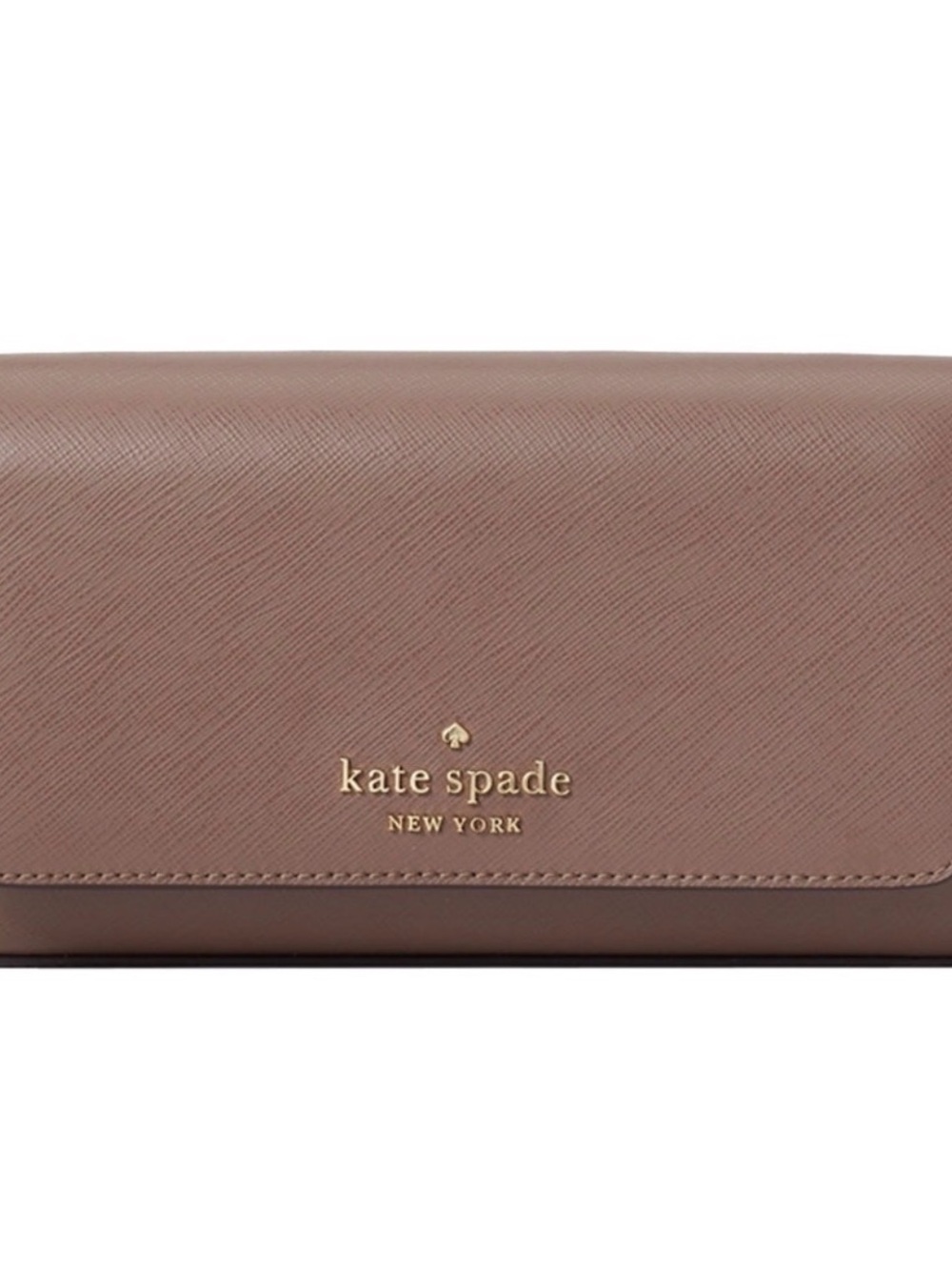 Kate Spade taupe brown leather crossbody with chain strap - Picture 2 of 6